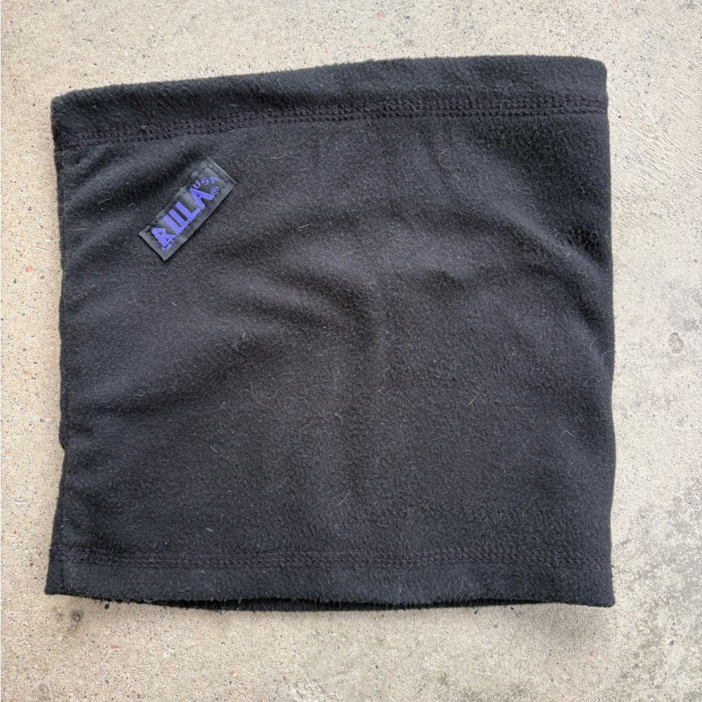 Vintage BULA Neck Warmer Made in the USA Black Gaiter Buff 90s